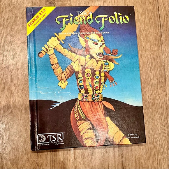 TSR Other - Advanced Dungeons And Dragons AD&D Fiend Folio 1st Edition 1981 TSR ‎ Comic Book
